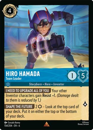 Hiro Hamada - Team Leader (154/204) [Azurite Sea] Lorcana Single Disney