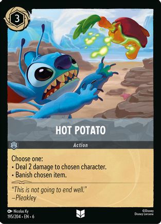 Hot Potato (195/204) [Azurite Sea] Cold Foil Lorcana Single Disney