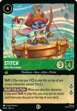 Stitch - Alien Buccaneer (Stitch Collector's Gift Set Promo) (8) [Disney Lorcana Promo Cards] Holofoil Lorcana Single Disney