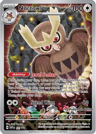 Noctowl - 141 (Pokemon Center Exclusive) (141) Holofoil [Promos: SV Promo Cards] Pokemon Single Pokémon