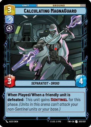 Calculating MagnaGuard (033/257)[Twilight of the Republic] Star Wars: Unlimited Single Disney