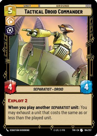 Tactical Droid Commander (184/257) [Twilight of the Republic] Foil Star Wars: Unlimited Single Disney