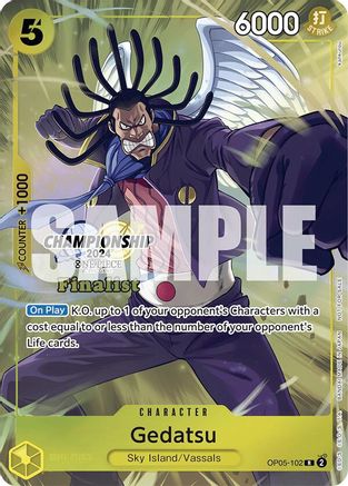Gedatsu (Championship 2024 Finalist Card Set) (OP05-102) [One Piece Promotion Cards] Foil One Piece Single Bandai