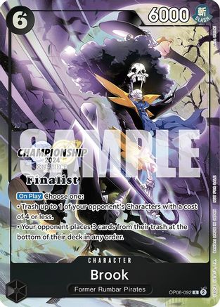 Brook (Championship 2024 Finalist Card Set) (OP06-092) [One Piece Promotion Cards] Foil One Piece Single Bandai