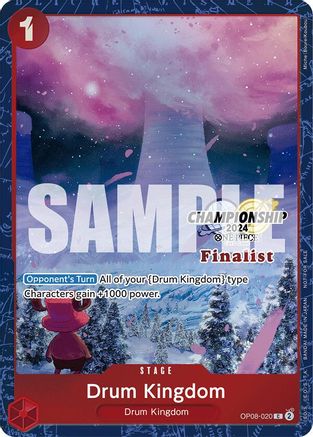 Drum Kingdom (Championship 2024 Finalist Card Set) (OP08-020) [One Piece Promotion Cards] Foil One Piece Single Bandai