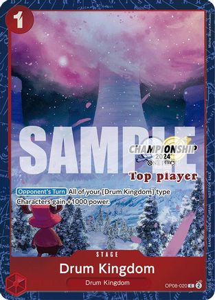 Drum Kingdom (Championship 2024 Top Player Pack) (OP08-020) [One Piece Promotion Cards] Foil One Piece Single Bandai