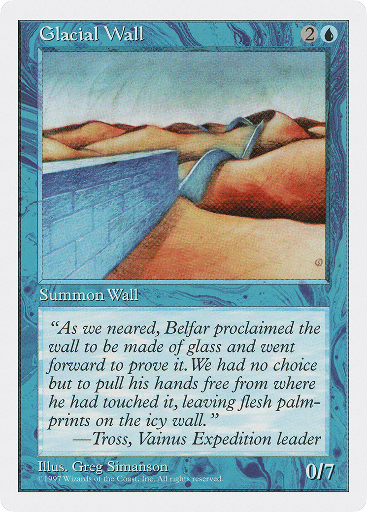 Glacial Wall (5ED-) [Fifth Edition] MTG Single Wizards of the Coast