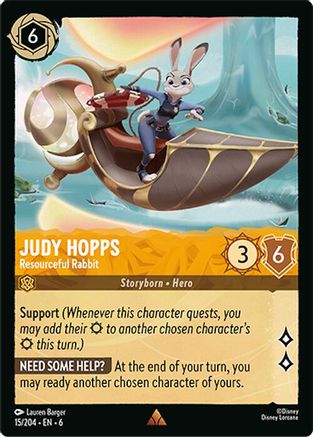 Judy Hopps - Resourceful Rabbit (15/204) [Azurite Sea] Lorcana Single Disney