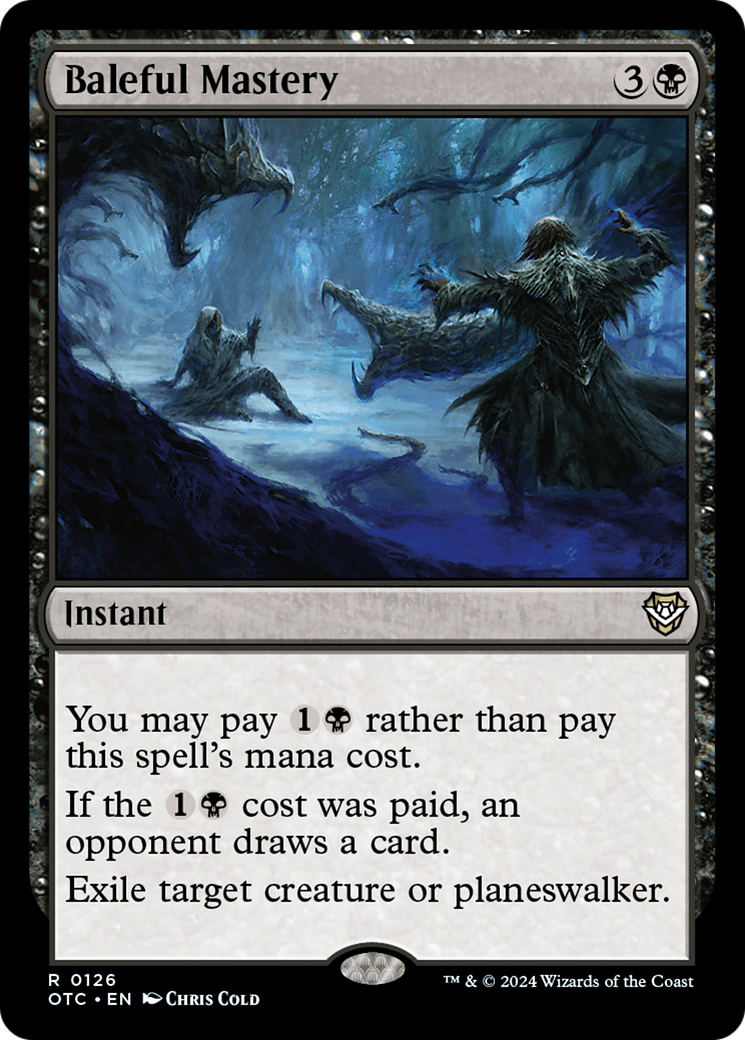 Baleful Mastery (OTC-126) [Outlaws of Thunder Junction Commander] MTG Single Wizards of the Coast