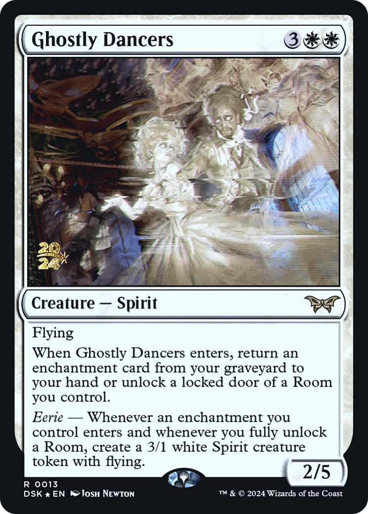 Ghostly Dancers (PRE-013) [Duskmourn: House of Horror Promos] Foil MTG Single Wizards of the Coast