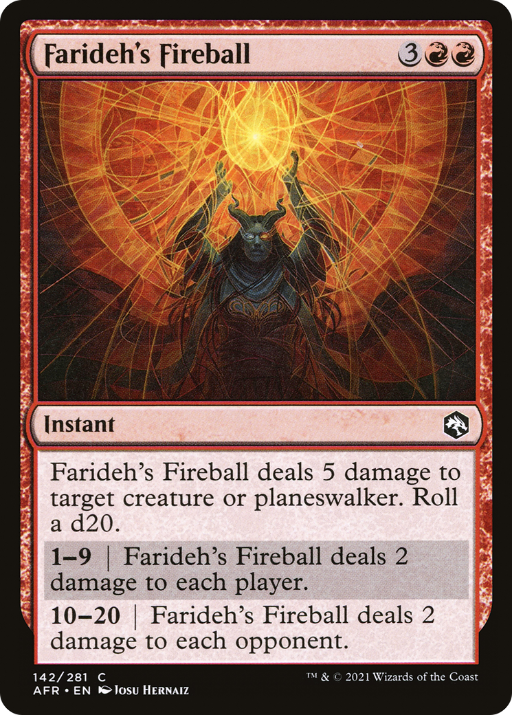 Farideh's Fireball (AFR-142) [Adventures in the Forgotten Realms] Foil MTG Single Wizards of the Coast