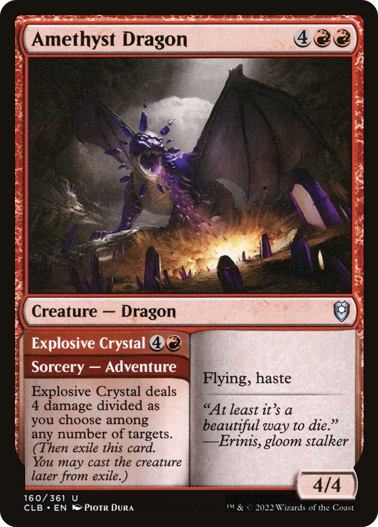 Amethyst Dragon // Explosive Crystal (CLB-160) [Commander Legends: Battle for Baldur's Gate] Foil MTG Single Wizards of the Coast