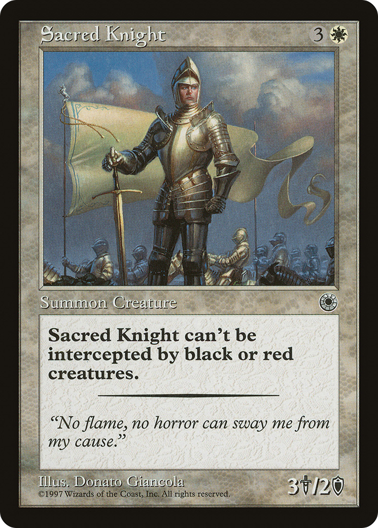 Sacred Knight (POR-024) [Misc] Portal MTG Single Wizards of the Coast