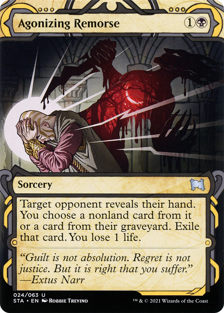 Agonizing Remorse (STA-024) [Strixhaven Mystical Archive] (Showcase) (Borderless) MTG Single Wizards of the Coast