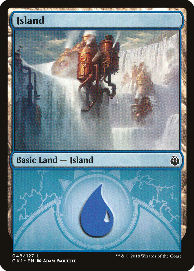 Island (048) (GR1-048) [Misc] GRN Guild Kit MTG Single Wizards of the Coast
