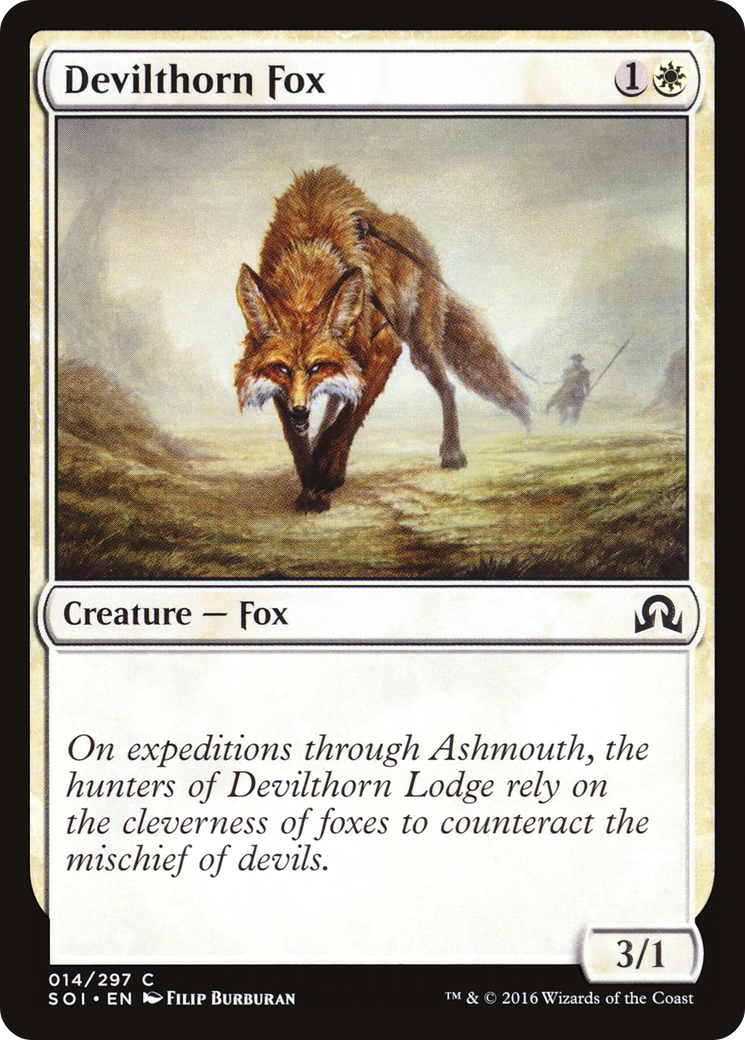 Devilthorn Fox (SOI-014) [Shadows over Innistrad] MTG Single Wizards of the Coast