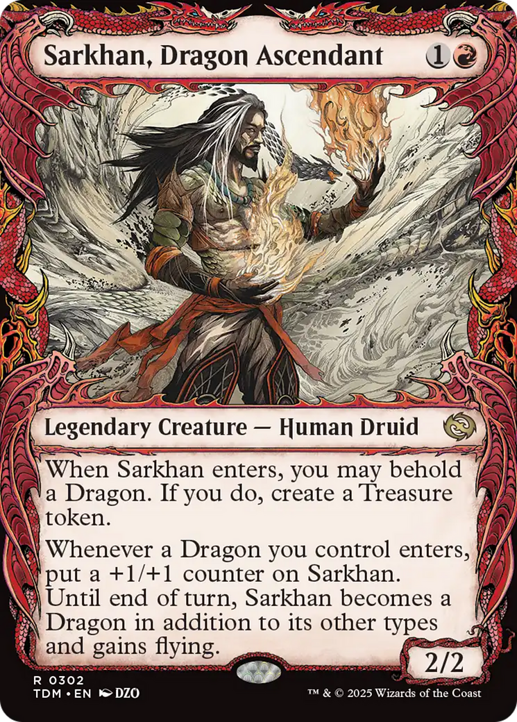Sarkhan, Dragon Ascendant (0302) (Showcase) (TDM-302) [Tarkir: Dragonstorm]: (Showcase) Foil MTG Single Wizards of the Coast