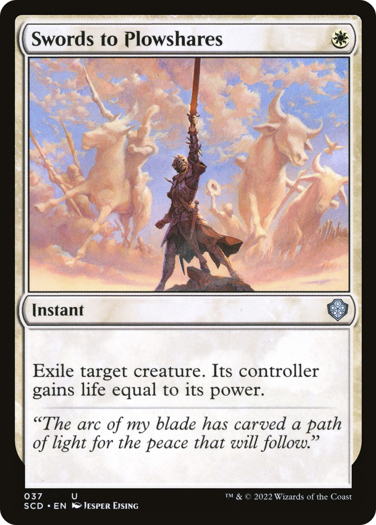 Swords to Plowshares (SCD-037) [Starter Commander Decks] MTG Single Wizards of the Coast