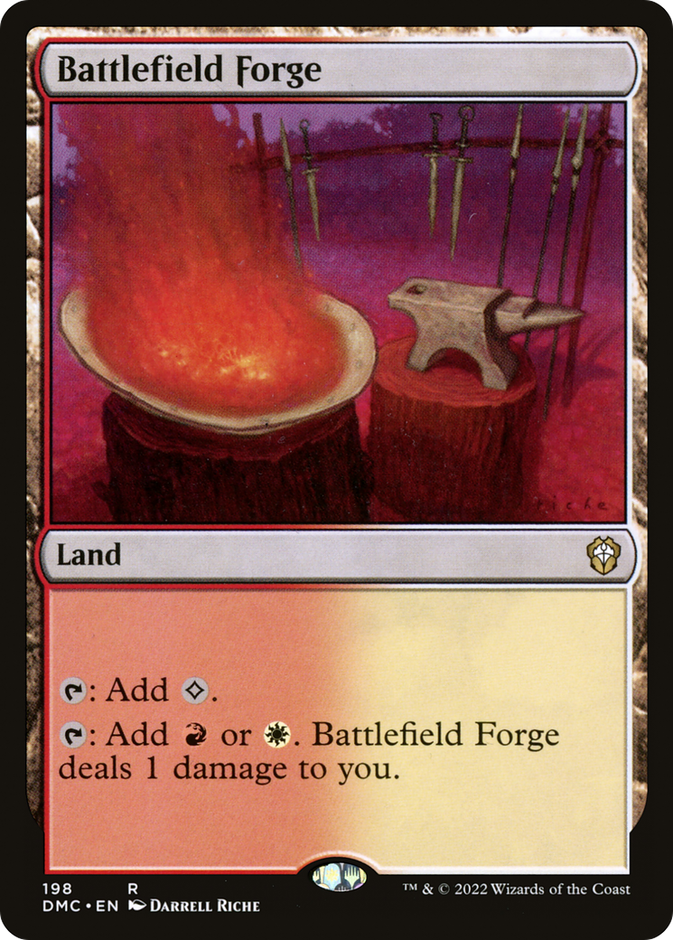 Battlefield Forge (DMC-198) [Dominaria United Commander] MTG Single Wizards of the Coast