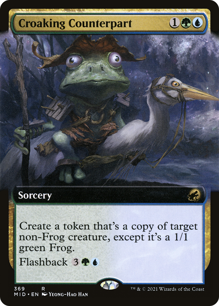 Croaking Counterpart (MID-369) [Innistrad: Midnight Hunt] (Extended Art) Foil MTG Single Wizards of the Coast