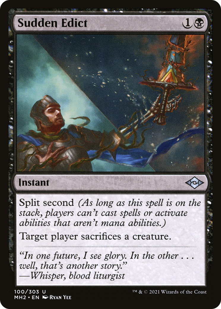 Sudden Edict (MH2-100) [Modern Horizons 2] Foil MTG Single Modern Horizons 2