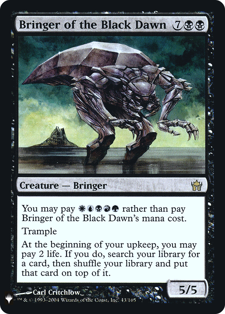 Bringer of the Black Dawn (LIST-043) [Mystery Booster] The List Foil MTG Single Wizards of the Coast
