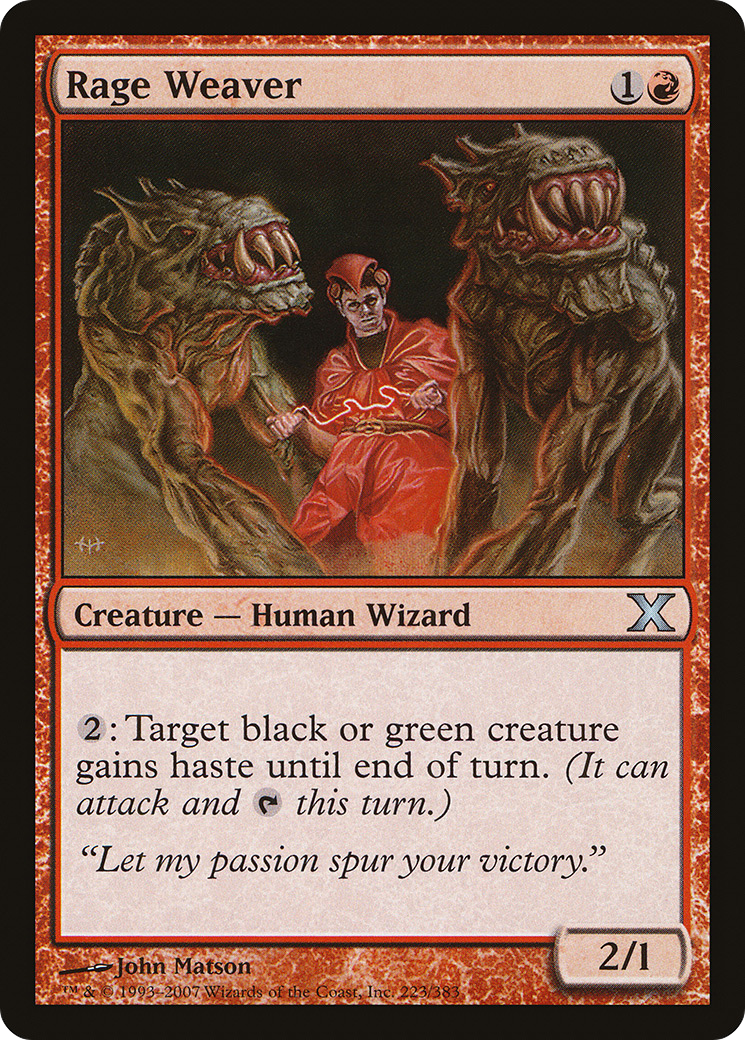 Rage Weaver (10E-223) [Tenth Edition] MTG Single Wizards of the Coast