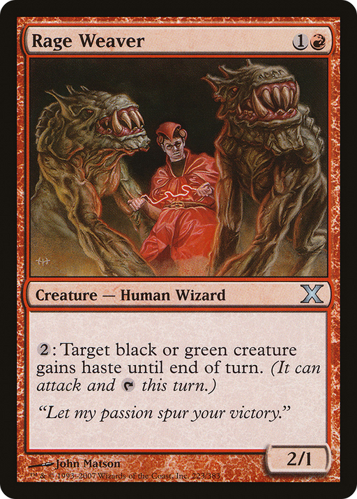 Rage Weaver (10E-223) [Tenth Edition] MTG Single Wizards of the Coast