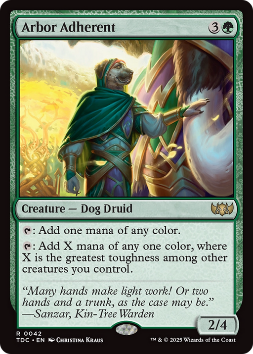 Arbor Adherent (TDC-042) [Commander: Tarkir: Dragonstorm] MTG Single Wizards of the Coast