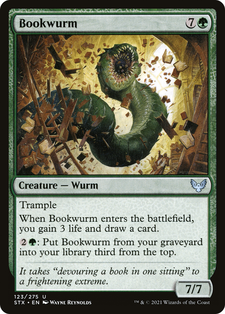 Bookwurm (STX-123) [Strixhaven: School of Mages] Foil MTG Single Wizards of the Coast