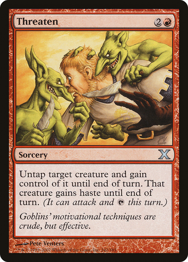 Threaten (10E-242) [Tenth Edition] MTG Single Wizards of the Coast