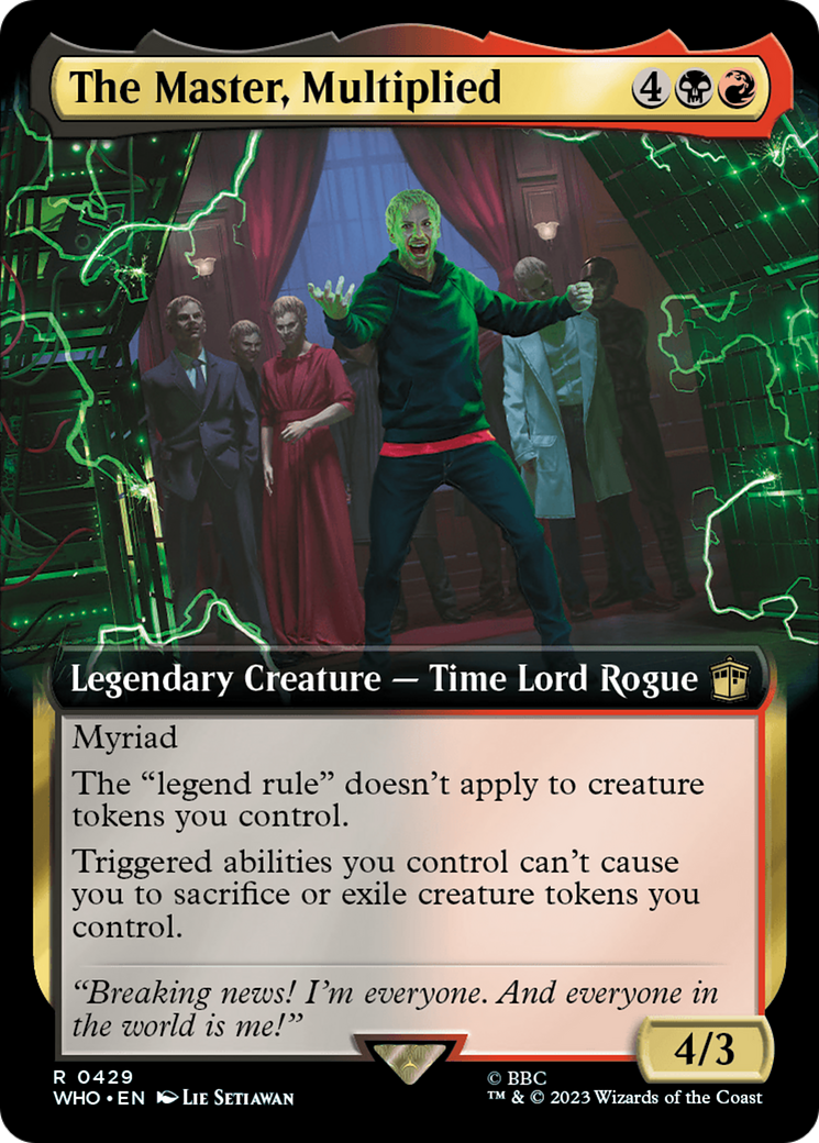 The Master, Multiplied (WHO-429) [Doctor Who] (Extended Art) MTG Single Wizards of the Coast