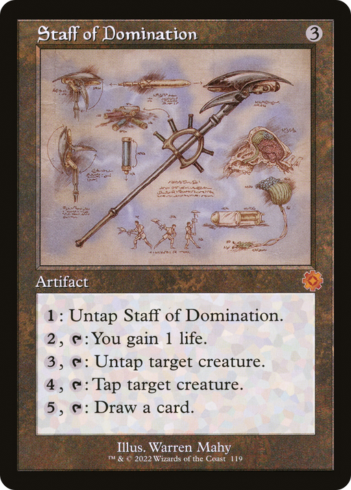 Staff of Domination (Schematic) (BRR-119) [The Brothers' War Retro Artifacts] MTG Single Wizards of the Coast