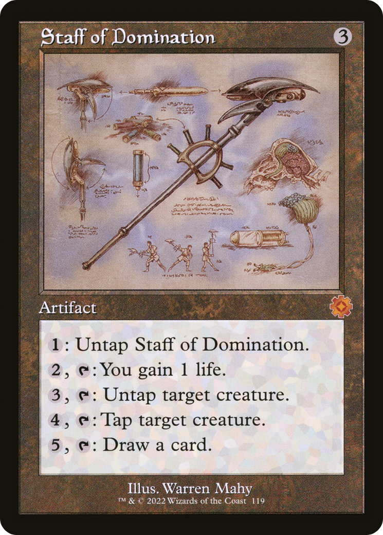 Staff of Domination (Schematic) (BRR-119) [The Brothers' War Retro Artifacts] Foil MTG Single Wizards of the Coast