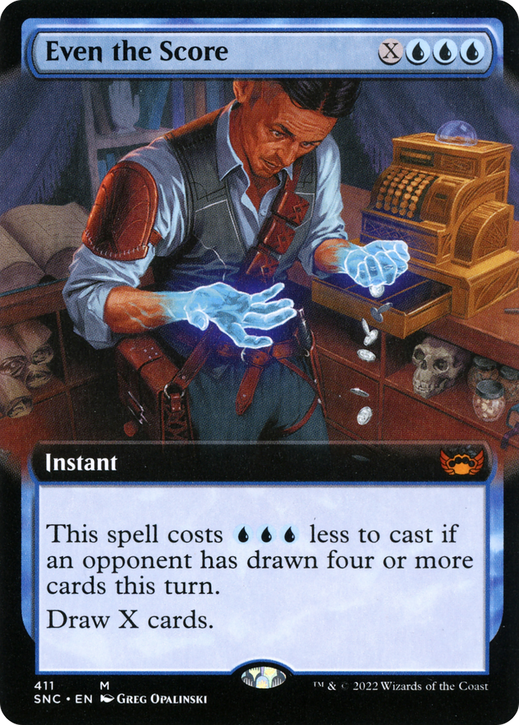 Even the Score (SNC-411) [Streets of New Capenna] (Extended Art) MTG Single Wizards of the Coast