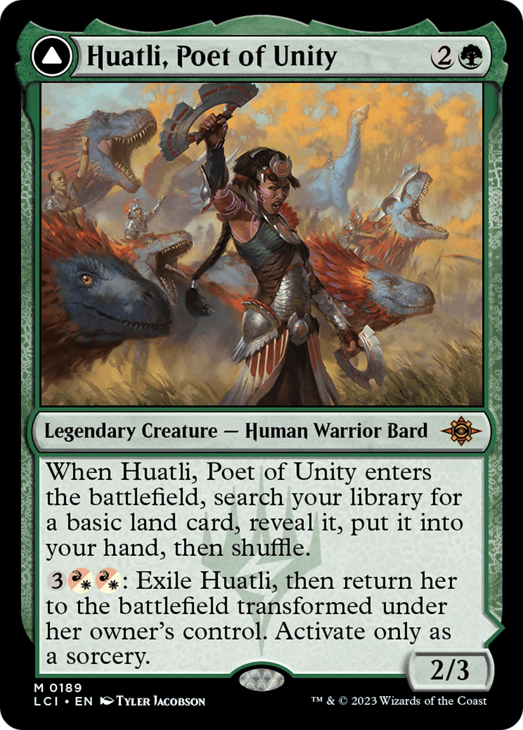 Huatli, Poet of Unity // Roar of the Fifth People [The Lost Caverns of Ixalan] MTG Single Magic: The Gathering