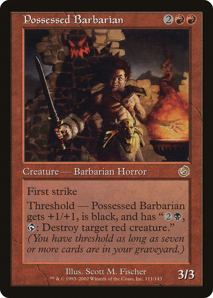 Possessed Barbarian (TOR-111) [Torment] MTG Single Wizards of the Coast