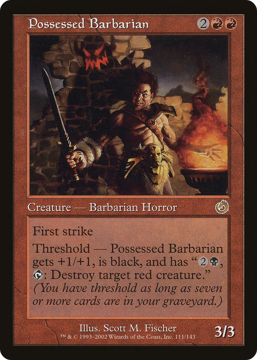 Possessed Barbarian (TOR-111) [Torment] MTG Single Wizards of the Coast