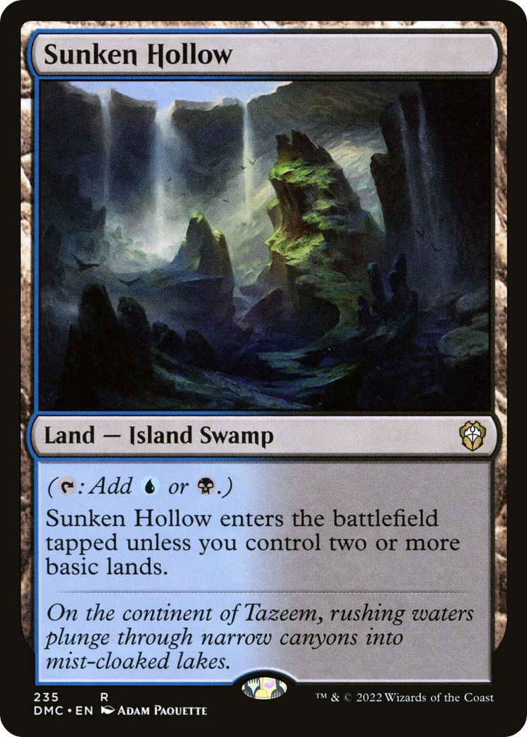 Sunken Hollow (DMC-235) [Dominaria United Commander] MTG Single Wizards of the Coast