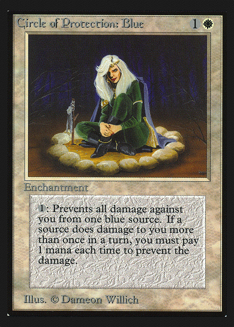 Circle of Protection: Blue (CED-011) [Collectors' Edition] MTG Single Wizards of the Coast