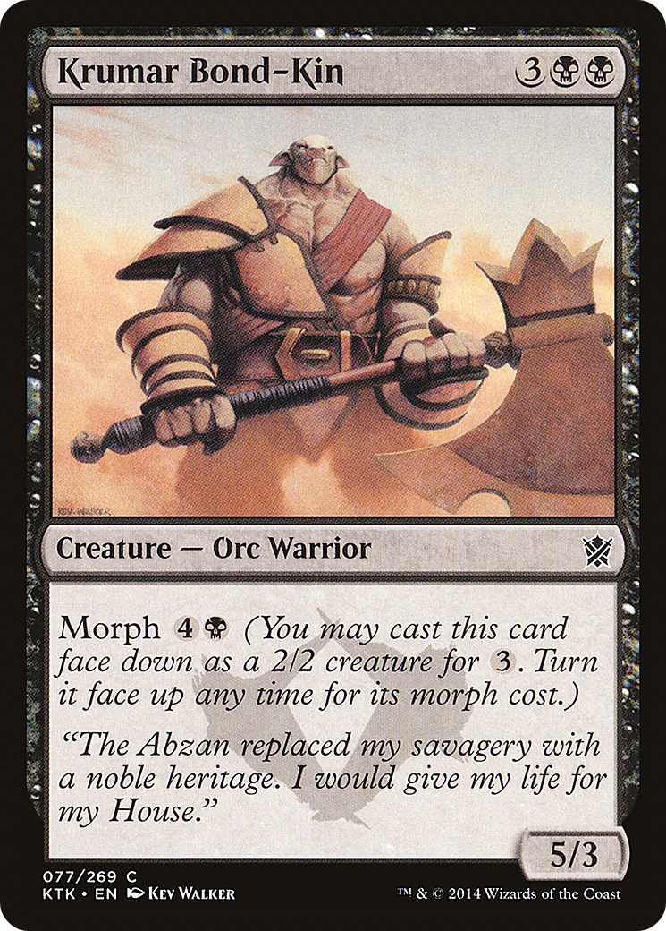 Krumar Bond-Kin (KTK-077) [Khans of Tarkir] Foil MTG Single Wizards of the Coast