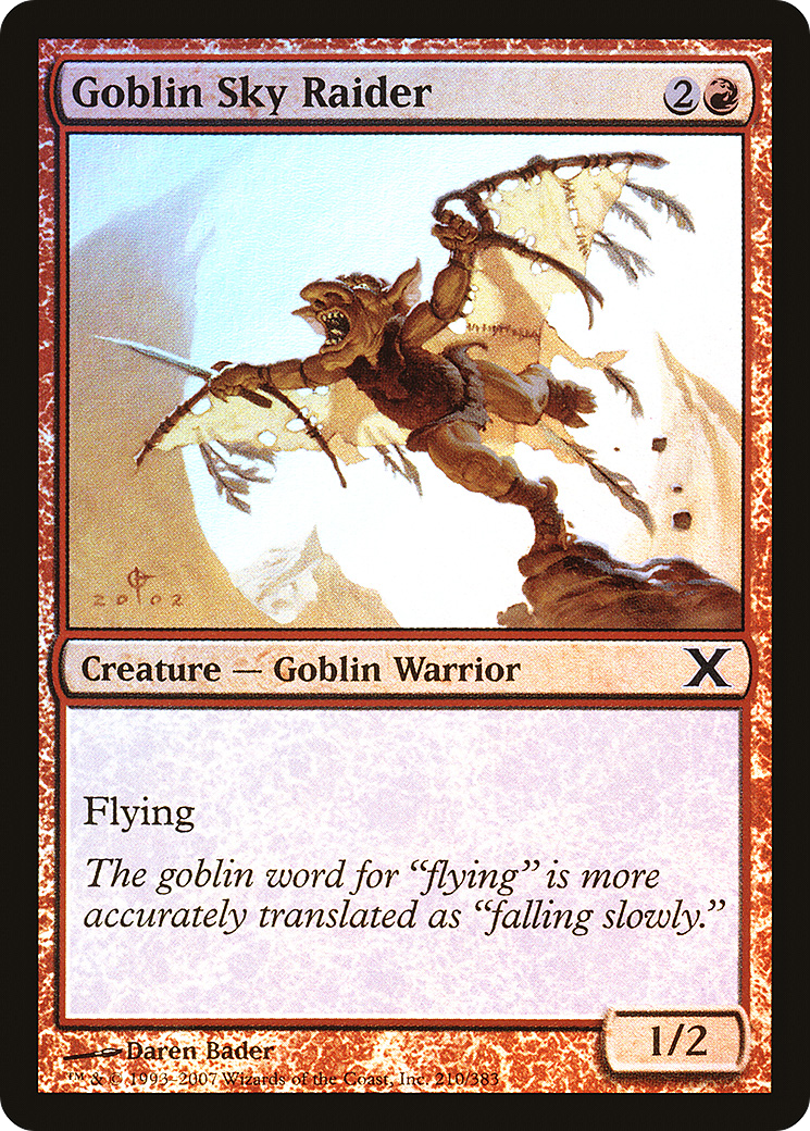 Goblin Sky Raider (10E-210★) [Tenth Edition] Foil MTG Single Wizards of the Coast