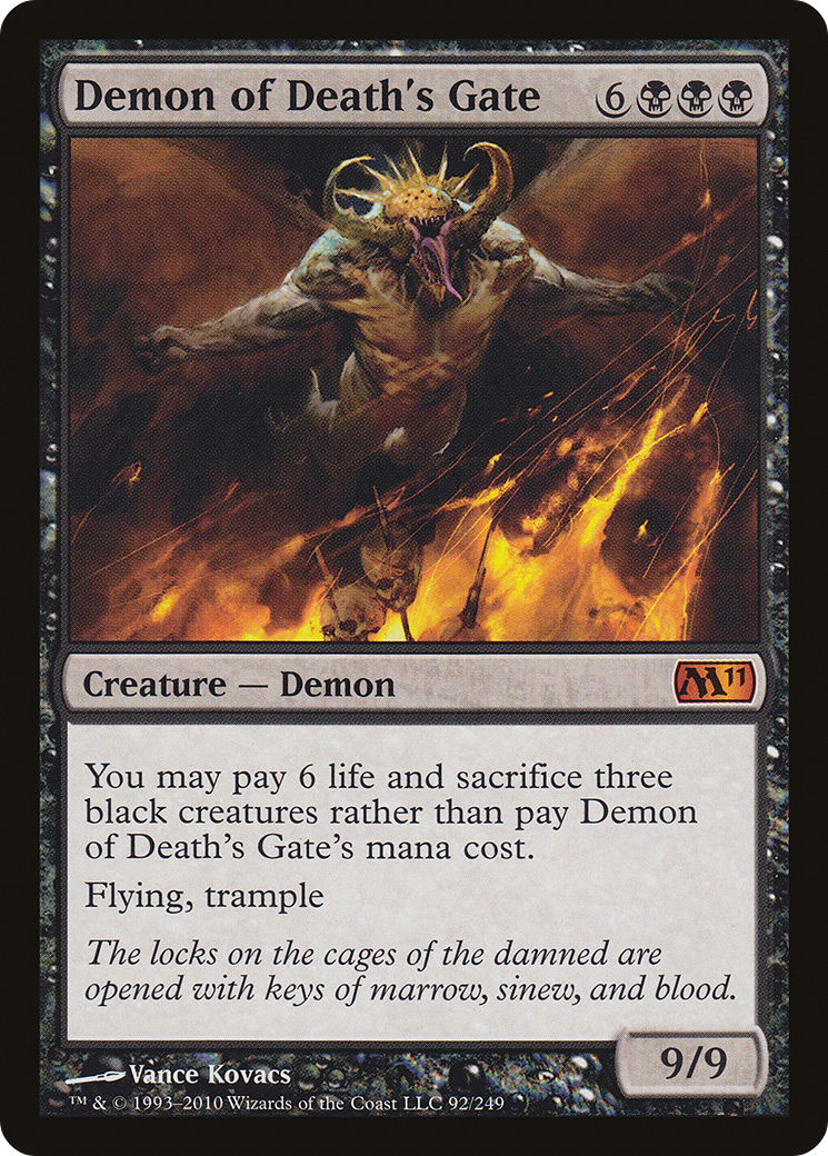 Demon of Death's Gate [Magic 2011] MTG Single Magic: The Gathering