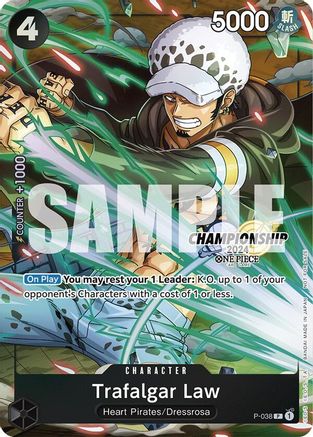 Trafalgar Law - P-038 (CS 2024 Event Pack Finalist) (P-038) [One Piece Promotion Cards] Foil One Piece Single Bandai