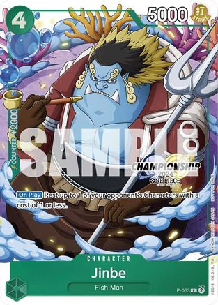 Jinbe (CS 2024 Event Pack Finalist) (P-063) [One Piece Promotion Cards] Foil One Piece Single Bandai