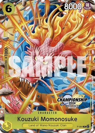 Kouzuki Momonosuke (CS 2024 Event Pack Finalist) (P-064) [One Piece Promotion Cards] Foil One Piece Single Bandai