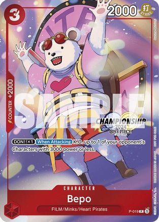 Bepo (CS 2024 Celebration Pack) (P-019) [One Piece Promotion Cards] Foil One Piece Single Bandai