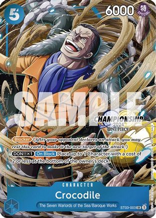 Crocodile (CS 2024 Celebration Pack) (ST03-003) [One Piece Promotion Cards] Foil One Piece Single Bandai