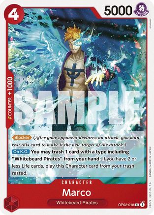 Marco (OP02-018) [Starter Deck 15: RED Edward.Newgate] One Piece Single Bandai