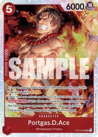Portgas.D.Ace (ST15-005) [Starter Deck 15: RED Edward.Newgate] Foil One Piece Single Bandai